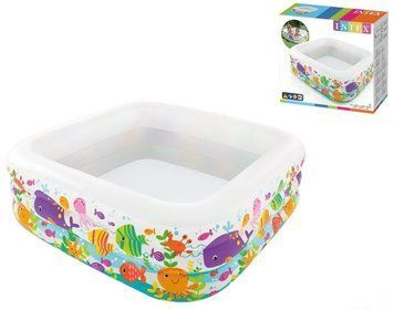 Intex Бассейн "Голубая лагуна" (3) размером 159-159-50см, объем: 344л, вес: 3,7кг, от 3-х лет  57471 NP фото