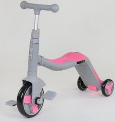 Самокат 3в1 Best Scooter, самокат-велобег-велосипед, свет, 8 мелодий, колеса PU, переднее колесо d=20см, задние d=11см JT 90601 фото