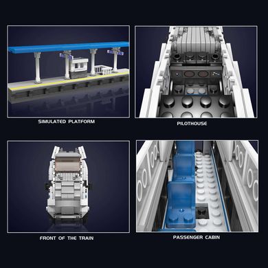 Конструктор Высокоскоростной поезд на радиоуправлении серия World Railway, 1211 деталей, Mould King 12021 12021 фото