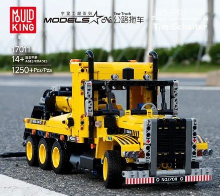 Конструктор Technic, Грузовая машина с лебёдкой и крюком, 1250 деталей, Mould king 17011 17011 фото